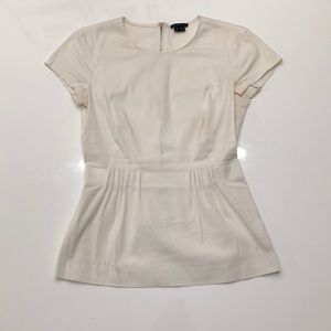 Theory White Peplum Top